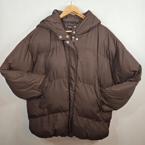 PrettyLittleThing Beige Puffer Jacket - Size 10